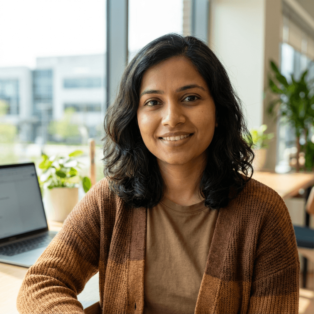 Fatima Noor in a simple elegant top