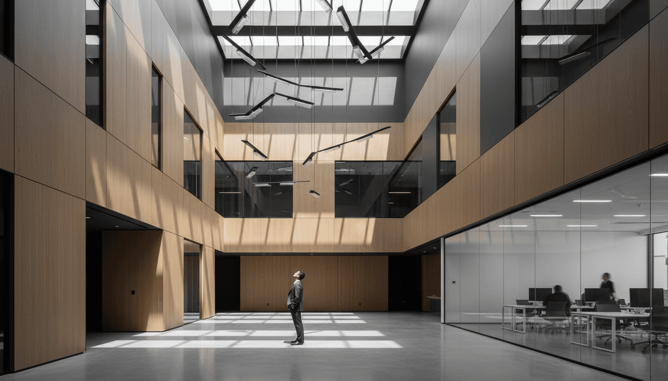 Corporate office with clean lines