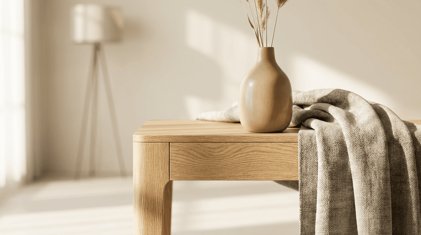 Refined interior design detail with natural light